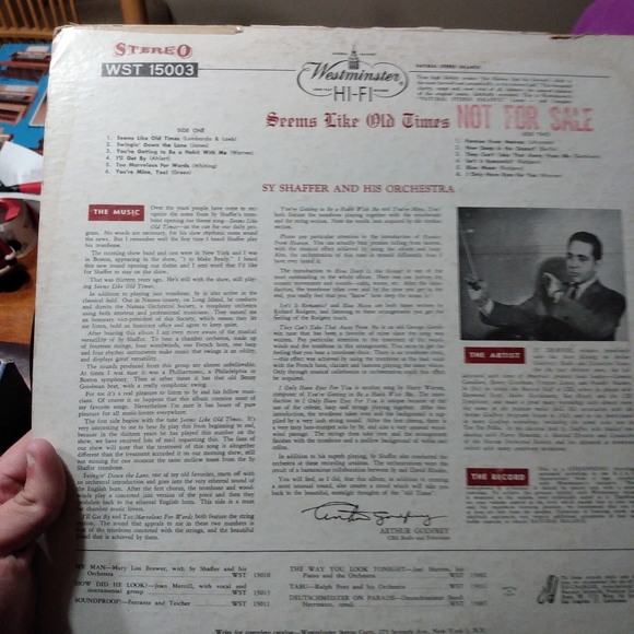 Sy Shaffer Seems Like Old Times Vinyl Record - Picture 3 of 4